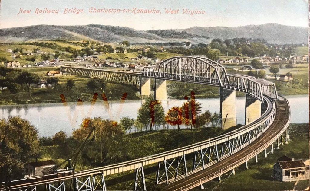 Charleston Railroad Bridge Postcard
