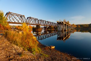 Escanaba Railroad Bridge and Bay Shore Road Bridge