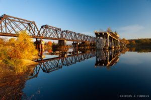Escanaba Railroad Bridge and Bay Shore Road Bridge