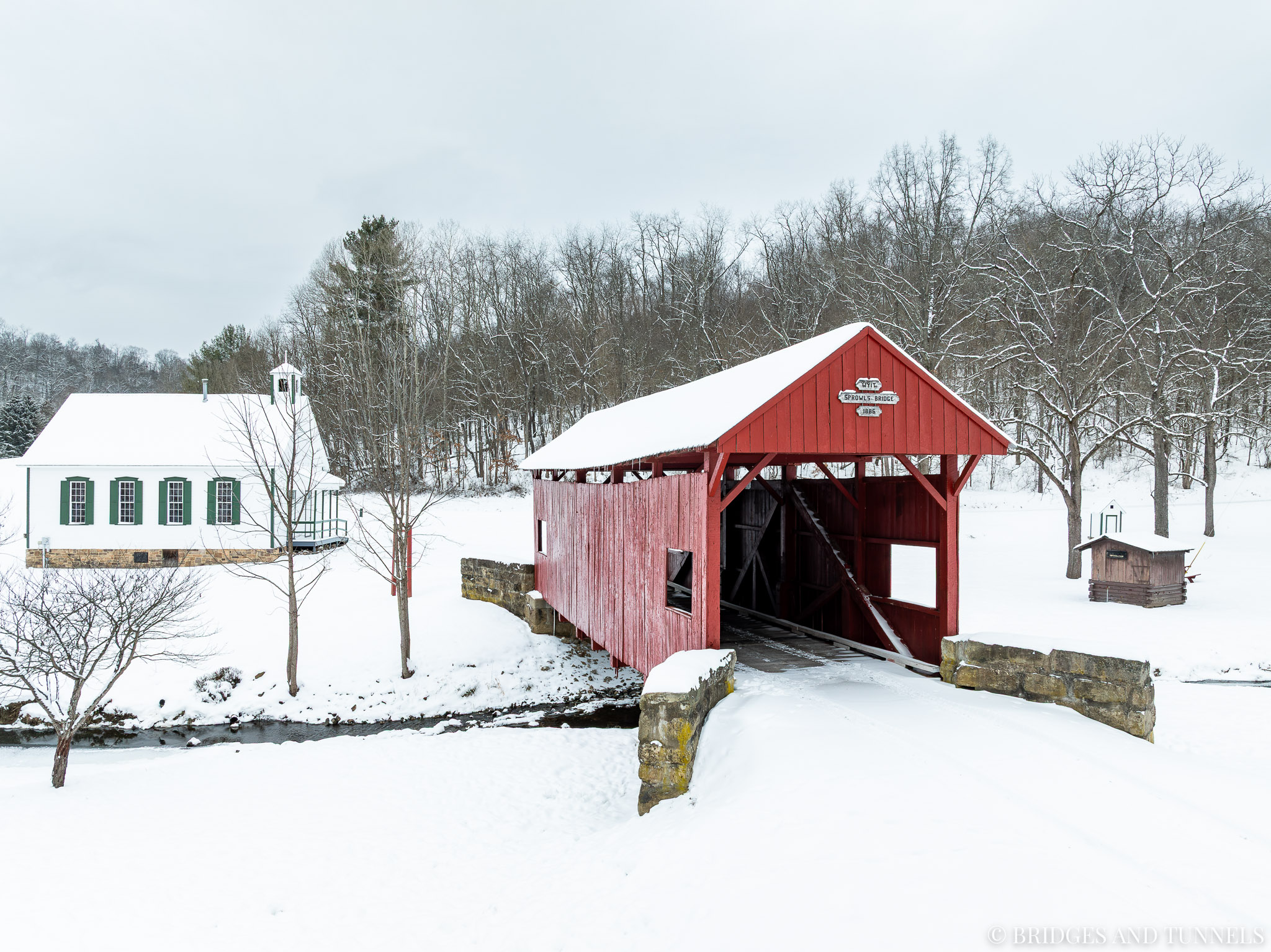 Wyit Sprowls Covered Bridge & Jordan One-Room Schoolhouse